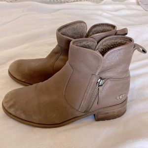 UGG Lavelle Leather Ankle Boots